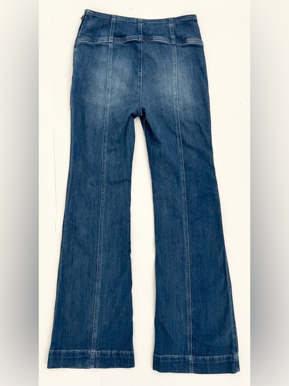 Anthropologie Pilcro & Letterpress High Rise Sailor Button Bell Flare Jeans 27 - Picture 7 of 9